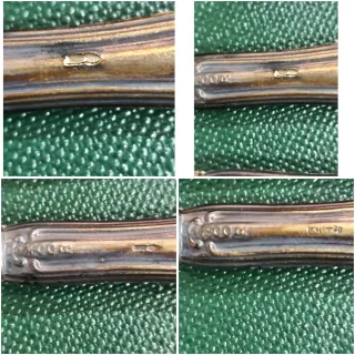 Servizio pappa vintage porcellana e argento