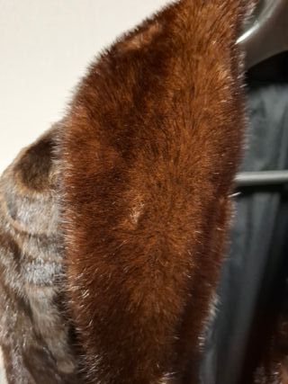 Abrigo Piel Natural Vintage Negro