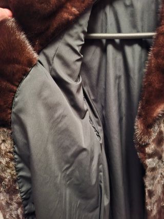 Abrigo Piel Natural Vintage Negro