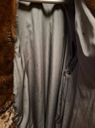 Abrigo Piel Natural Vintage Negro