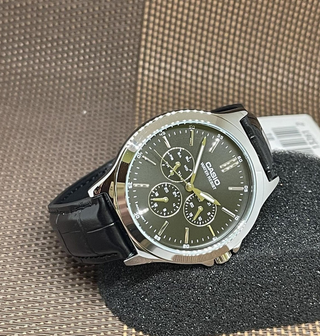 Orologio Casio Pelle Nero Argento