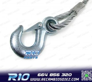 CABLE DE ACERO REMOLQUE CON DOBLE GANCHO
