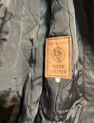 Giacca in pelle vintage grigia