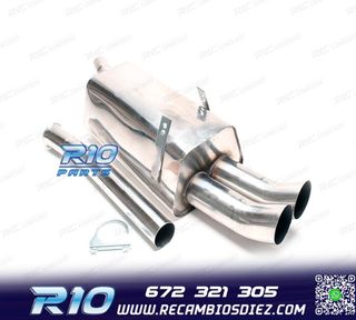 SILENCIOSO ESCAPE BMW SERIE 3 E36 L6 1991-1998 INOX x2 DTM