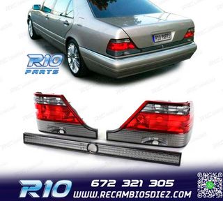 PILOTOS MERCEDES CLASE S W140 94-98 ROJO AHUMADO