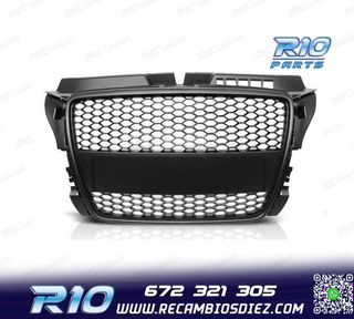 PARRILLA AUDI A3 8P 08-12 LOOK RS3 NEGRO