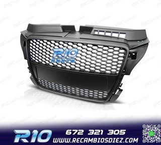 PARRILLA AUDI A3 8P 08-12 LOOK RS3 NEGRO