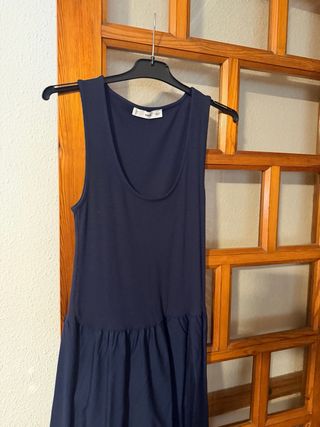 Vestido azul marino Mango nuevo