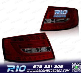 PILOTOS AUDI A6 C6 04-08 SEDAN LED ROJO AHUMADO 7 PINS