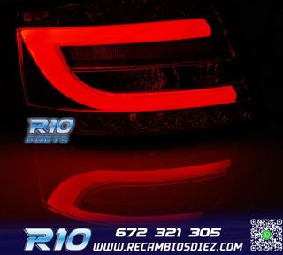 PILOTOS AUDI A6 C6 04-08 SEDAN LED ROJO AHUMADO 7 PINS