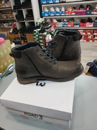 Botas hombre estilo vintage talla 44 piel