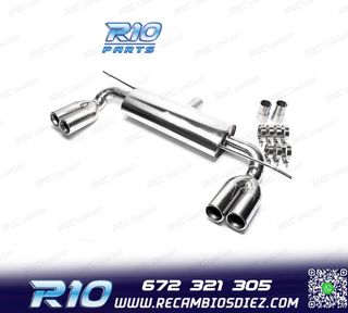 SILENCIOSO ESCAPE DOBLE SALIDA EN INOX VOLKSWAGEN VW GOLF V