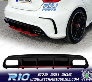 DIFUSOR MERCEDES CLASE A W176 AMG 12-18 LOOK A45 AMG NEGRO B