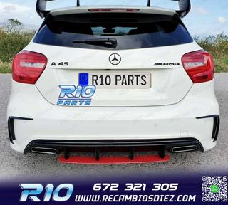 DIFUSOR MERCEDES CLASE A W176 AMG 12-18 LOOK A45 AMG NEGRO B