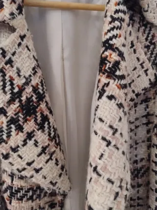 Abrigo de lana a cuadros