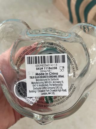 Bicchiere Starbucks Orso Bearista Vetro