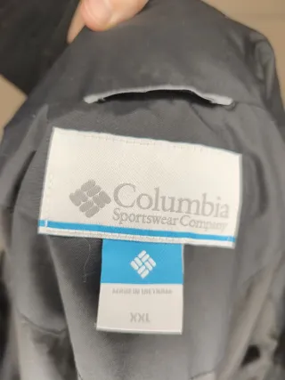 Cortavientos Columbia Talla XXL Negro