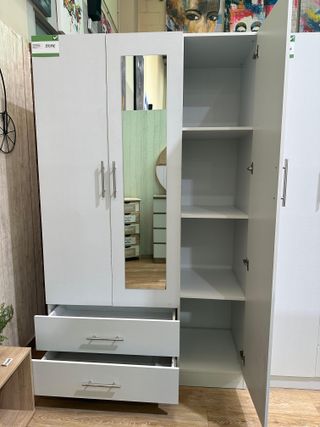 Armario 120cm Blanco Madera