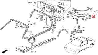 Clips grapas Honda CRX Del Sol