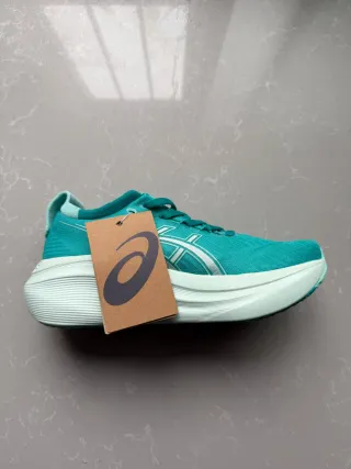 Asics Gel Nimbus 27 Teal/Blanco Talla 38