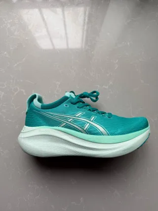 Asics Gel Nimbus 27 Teal/Blanco Talla 38