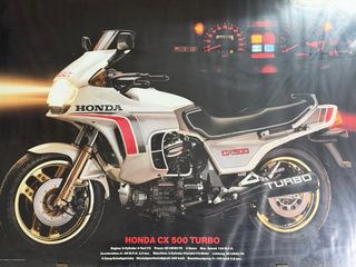 Póster Vintage Honda CX 500 Turbo