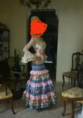 Traje de flamenca volantes