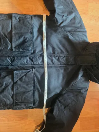 Cazadora combinada negra talla M