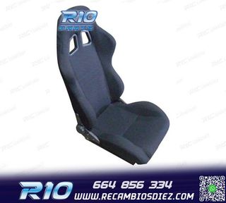 KIT ASIENTO DEPORTIVO SEMI BAQUET MONTECARLO TELA NEGRO