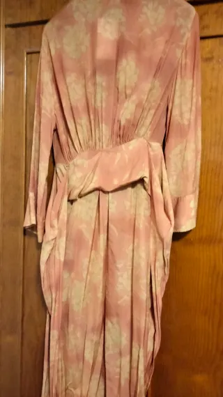 Vestido kimono largo estampado