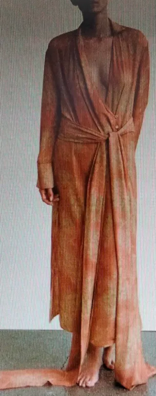 Vestido kimono largo estampado