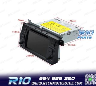 RADIO GPS ANDROID 14 BMW E46 4GB RAM 64GB ROM DVD