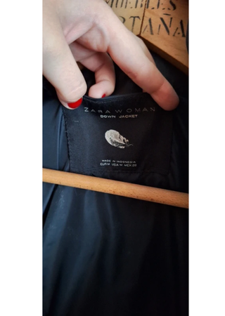 Anorak acolchado negro Zara