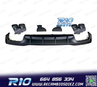 DIFUSOR AUDI A7 S LINE 19- LOOK RS7 + COLAS ESCAPE NEGRO