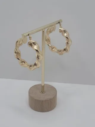 Pendientes Goldfilled Aro Trenzado