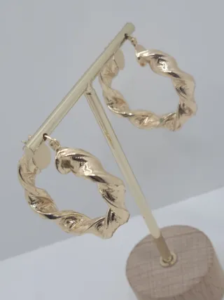 Pendientes Goldfilled Aro Trenzado