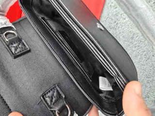 Borsa Diesel nera con tracolla e set