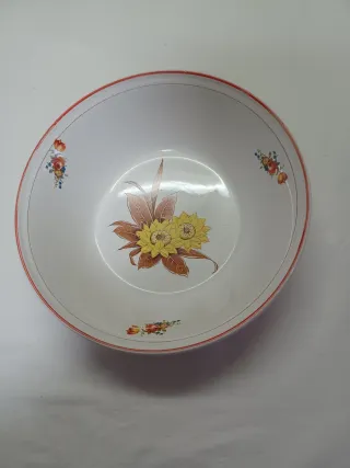 Tigela/Saladeira Cerâmica Decorada