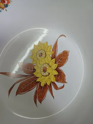 Tigela/Saladeira Cerâmica Decorada