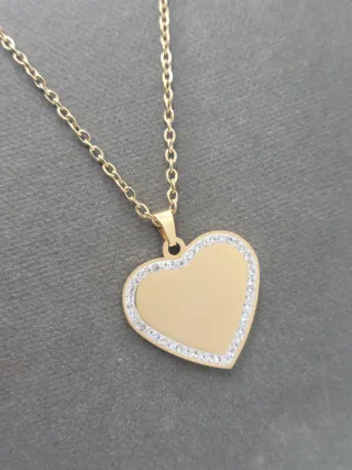 Colgante Corazón Circonitas Dorado