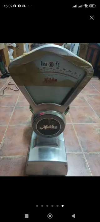 Báscula comercial antigua Mobba