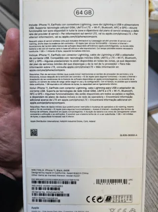 iPhone 11 64GB Negro – Impecable, con caja, 200€