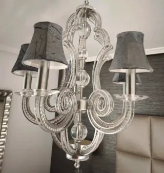 Lámpara araña cristal y metal