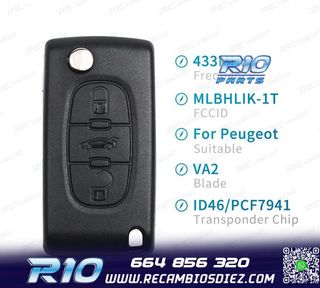 LLAVE COMPLETA PARA PEUGEOT Y CITROEN VA2