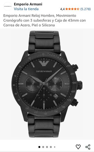 Emporio Armani Reloj Hombre Movimiento Cronógrafo