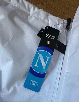 Chaqueta SSC Napoli Antiviento Blanca 23/24