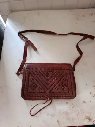 Bolso bandolera de piel