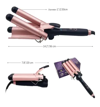 NUEVO Rizador Pelo 3 Barriles Ondulado Cerámica Mi