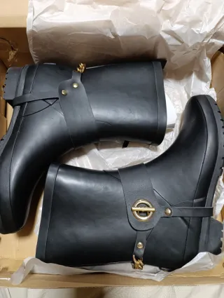 Stivali da acqua Tommy Hilfiger da donna in nero