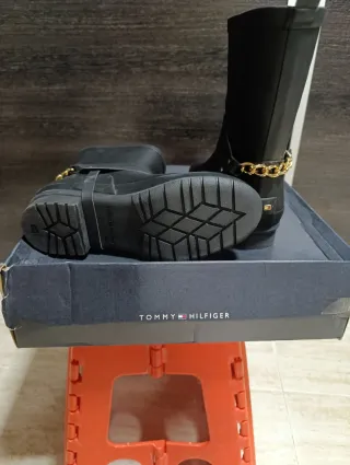 Stivali da acqua Tommy Hilfiger da donna in nero